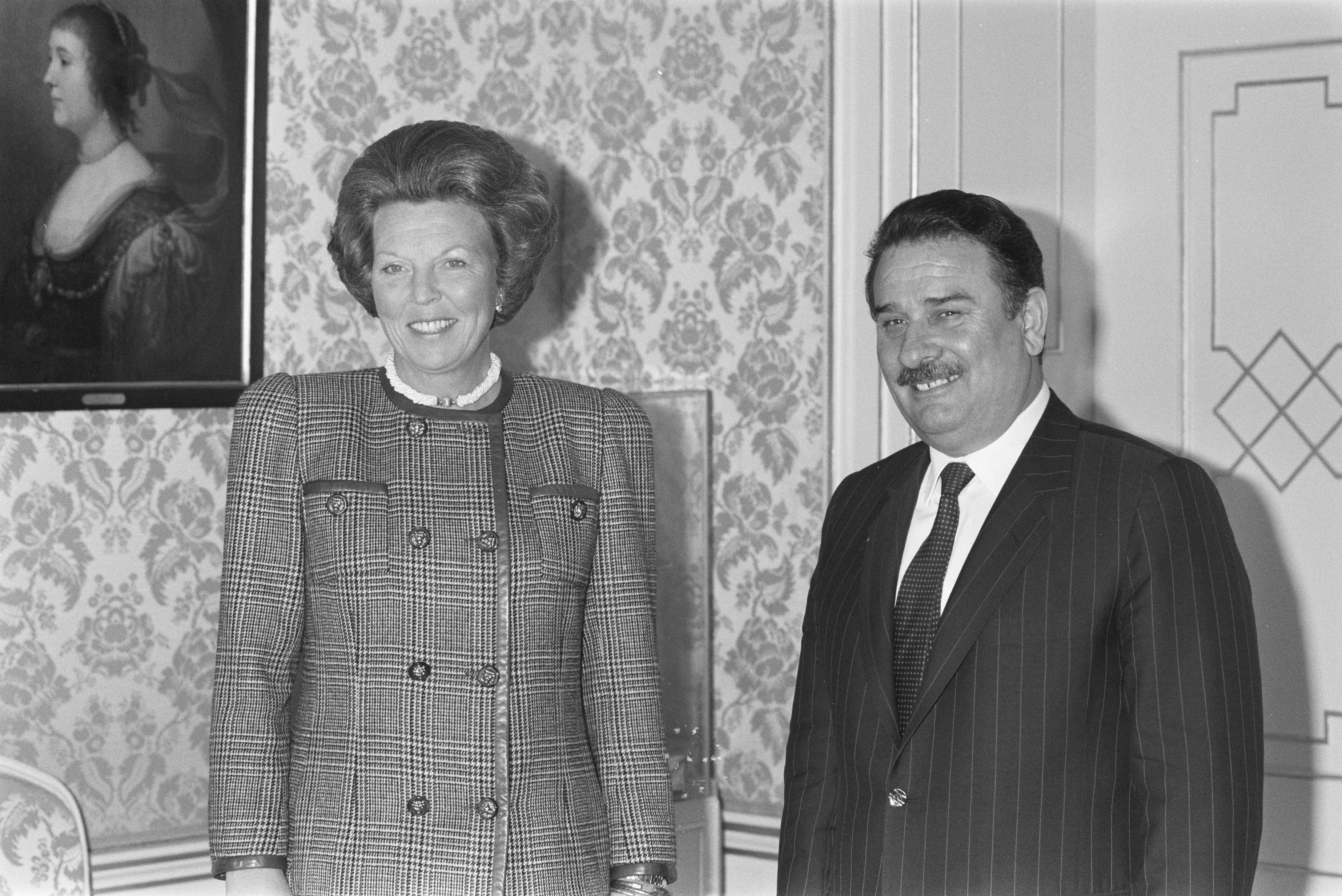 Kraliçe Beatrix ile, 1988